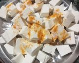 A picture of step 2 of Khoya paneer with cashew.