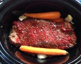 A picture of step 5 of Slow Cooked Beef Brisket with Onions.