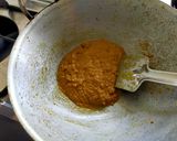 A picture of step 2 of Besan Laddu.