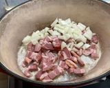 A picture of step 11 of Beef Bourguignon with Sweet Potato, Carrots, Turnips, and Mushrooms.