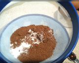A picture of step 1 of 5 minute cake in frying pan(Swiss roll).