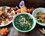 Hình bước làm 2 của món Canh rau tần ô nấu tôm thịt