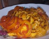 Foto langkah ke 5 dari resep Mie pedas saus bolognese mirip kwetiau.