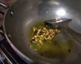 A picture of step 1 of Arabi leaves ki saag.