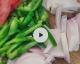 A picture of step 2 of Chicken fajita sub.