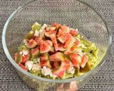 A picture of step 7 of Fig and Feta Guacamole.