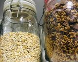A picture of step 7 of Chocolate Raisin Granola.