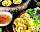 Hình bước làm 3 của món Bánh khọt - Nước tía tô