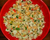 A picture of step 2 of Mike's Creamy Seafood Spread On Bagels & Crostinis.