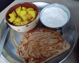A picture of step 5 of Kuttu Singhada Thalipeeth.
