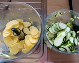 Une image de l'étape 1 de Gratin de courgettes pomme de terre et thon au Cook Expert.