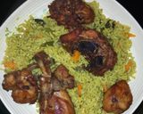 A picture of step 7 of Fried rice and chicken.