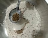 A picture of step 2 of Cumin khakhra.