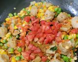 A picture of step 4 of Samak Rice, Soya Chunks, Veggies Upma (high protein low calorie).