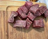 Une image de l'étape 8 de Tagliatelles à la viande séchée, girolles et crème de courgettes.