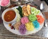 รูปขั้นตอนการทำที่ 4 ของ ขนมจีนน้ำเงี้ยวมังสวิรัติ 🌈 Rainbow Version 🌈