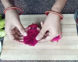A picture of step 1 of Dragon Fruit Smoothie.