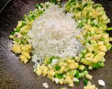 A picture of step 3 of Mushroom and Pineapple Fried Rice.