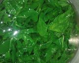 A picture of step 1 of Palak Paneer.