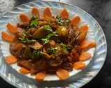 A picture of step 8 of Nagpuri style Wanga batata saoji masala zhanzhanit bhaji (brinjal potato sabji).