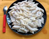 A picture of step 4 of Penne Pasta in White Sauce.