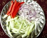 A picture of step 1 of Tanzanian fresh garden salad 🥗.