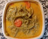 Foto del paso 6 de la receta: Cintas de espinacas con caldo de guisado pollo día anterior