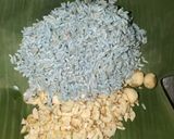 Hình bước làm 4 của món Ăn dặm cho bé: Xôi hạt sen màu hoa đậu biếc