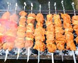 A picture of step 5 of Pork skewers marinated in pomegranate juice.