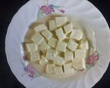 A picture of step 1 of Chilli Paneer.