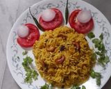 A picture of step 7 of Gatte ki Khichri.