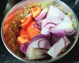A picture of step 2 of Kashmiri Dum Aloo.