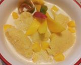 Édes puliszka, hideg tejjel és mangóval recept fázis 3 fotója