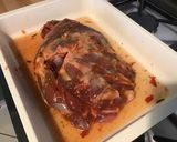 Une image de l'étape 6 de Gigot d'agneau mariné, ail fumé.