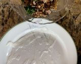 A picture of step 2 of Bánh cuốn with Pork Filling.