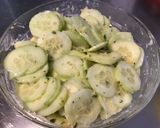 Une image de l'étape 6 de Concombres marinés au citron confit moutarde de Dijon et herbes aromatiques.