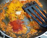 A picture of step 4 of Spicy Soya kheema.