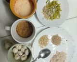 A picture of step 1 of Makhana coconut pak janmashtami special.