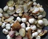A picture of step 5 of Aalu katali with dry fruits fast special.