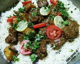 A picture of step 6 of Hara masala zafrani biryani #cookpadapp #kobabandcookpad.