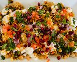 A picture of step 2 of Papadi chaat.