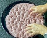 A picture of step 6 of Beet Focaccia.