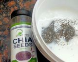 A picture of step 1 of Quick Salted Buttermilk With Chia Seeds.