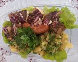 Sült busa petrezselymes burgonyával és ropogós kolbásszal 1294 recept fázis 6 fotója