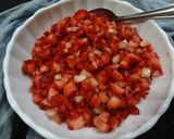 A picture of step 7 of Lemon pudding cake with Fresh Strawberry Sauce.