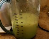 A picture of step 1 of Green juice for work.