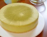 A picture of step 20 of No-Bake! Matcha Chocolate Cheesecake.