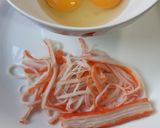 รูปขั้นตอนการทำที่ 1 ของ ข้าวหน้าไข่เจียวเนื้อปูเทียม (天津丼)