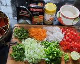 A picture of step 2 of Whole Green Moong sprouts vegetables salad.