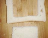 A picture of step 2 of Stuffed cheesy chicken toast.